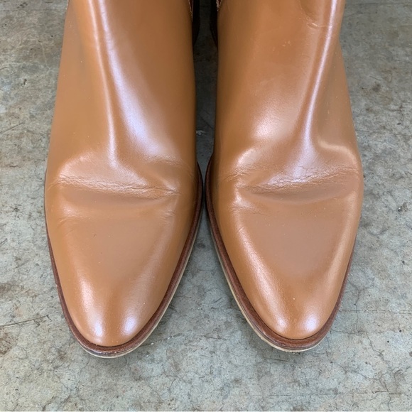 Everlane The Heel Boot Cognac Colored Booties Size 7 - Picture 10 of 11
